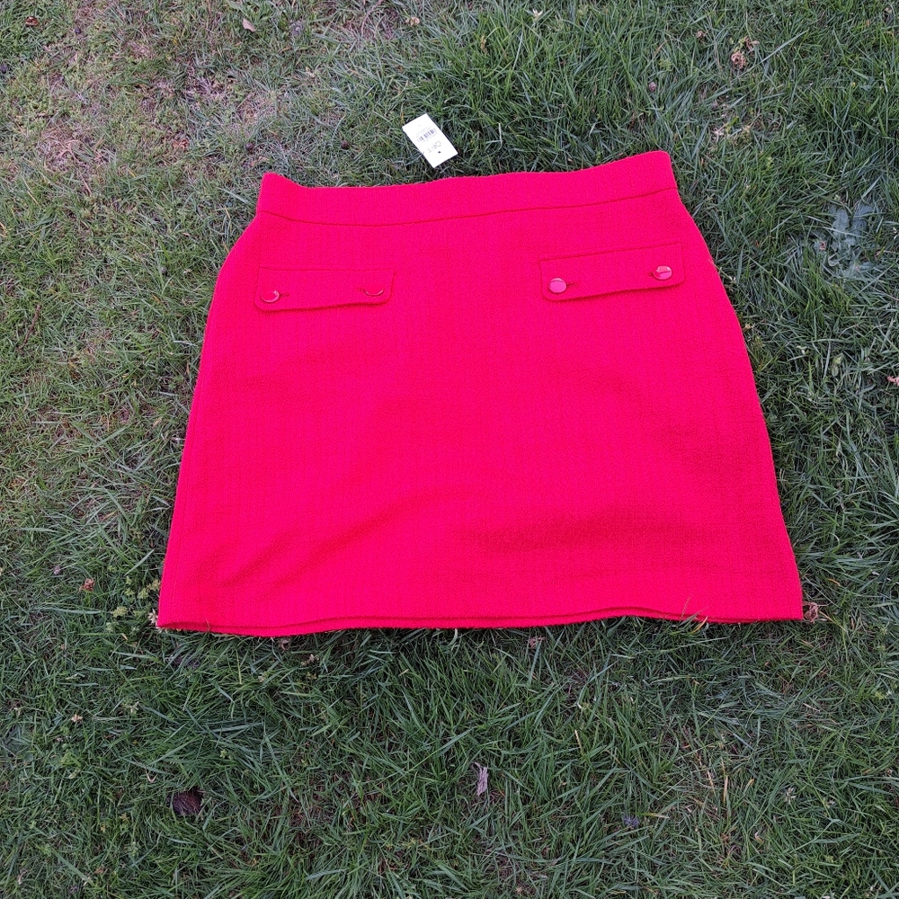 LOFT Red Mini Skirt